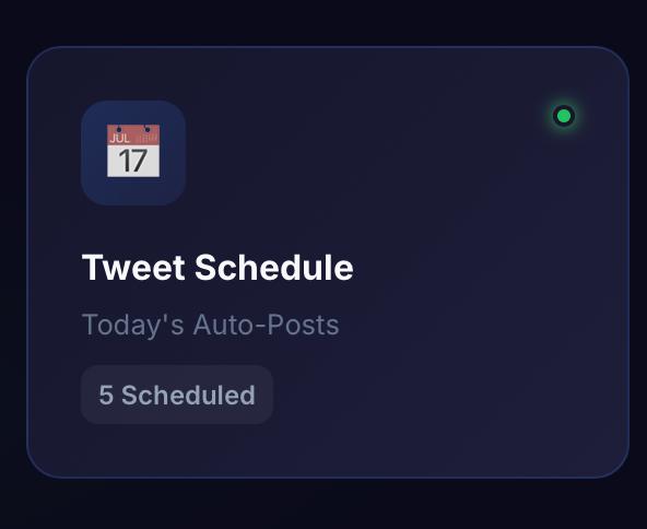 Tweet Schedule - 5 Scheduled